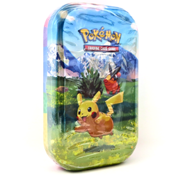 Pokemon TCG Mini Tin Pikachu Sealed 2 Booster Packs Sticker Sheet Collectible - Image 1