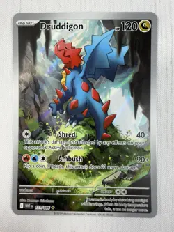 Druddigon IR 151/086 Sv: White Flare Illustration Rare Holo Pokemon Card NM - Image 1