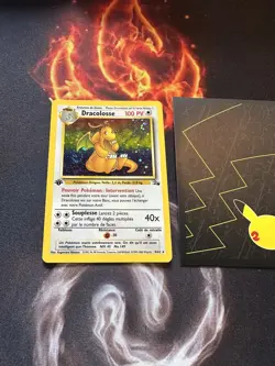 Pokemon French Dragonite Dracolosse 4/62 Holo Fossil 1st Edition💎NM💎 - Image 1
