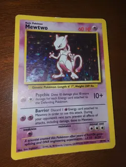 Pokemon 1999 Mewtwo 10/102 Base Set Holo Unlimited Pokemon Card Rare - Image 3
