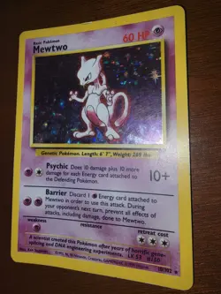 Pokemon 1999 Mewtwo 10/102 Base Set Holo Unlimited Pokemon Card Rare - Image 5