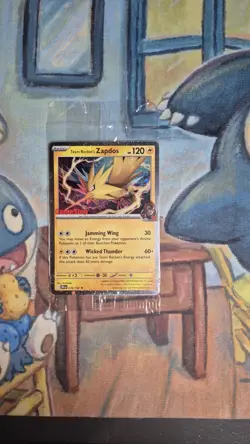 SEALED Team Rocket's Zapdos 070/182 Pokemon Destined Rivals GameStop Promo Game - Image 1