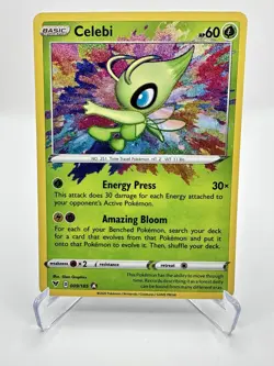 Celebi 009/185 Swsh04: Vivid Voltage Holo Pokemon Near Mint - Image 1