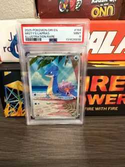 2025 Pokemon-Destined Rivals-Illustration Rare-Misty's Lapras #194/182 - PSA 9 - Image 1