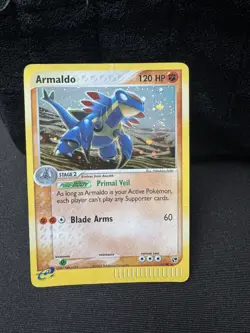 Armaldo 2003 Pokemon Sandstorm Holo Rare #1/100 * MP WITH SWIRL!!! - Image 1