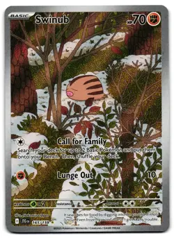 Swinub 165/159 - 🌊 Journey Together Illustration Rare Pokemon TCG 🖤 - LP - Image 1