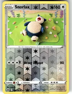 Snorlax Reverse Holo 109/159 Crown Zenith NM Pokemon Fast Ship - Image 1
