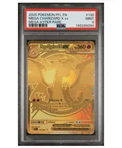 2025 POKEMON PFL EN-PHANTASMAL FLAMES MEGA HYPER RARE MEGA CHARIZARD X EX PSA 9 - Image 1