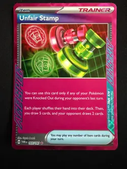 Unfair Stamp 165/167 Twilight Masquerade TWM -Near Mint- Pokemon TCG - Image 1