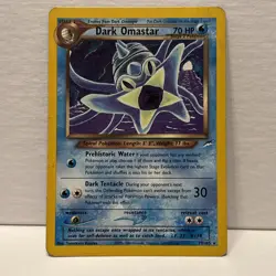Pokemon Neo Destiny Dark Omastar 19/105 Non Holo LP - Image 1