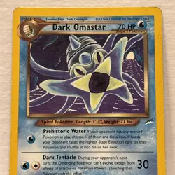 Pokemon Neo Destiny Dark Omastar 19/105 Non Holo LP - Image 2