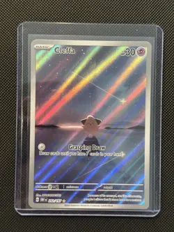 2023 Pokemon SV Obsidian Flames Cleffa Illustration Rare #202/197 - Image 1