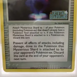 2006 Pokemon Crystal Guardians -Mysterious Shard 81/100 Reverse Foil NM PSA 7 58 - Image 3