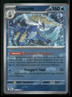 Samurott (Master Ball Pattern) 023/086 Rare White Flare Pokemon NM/M - Image 1