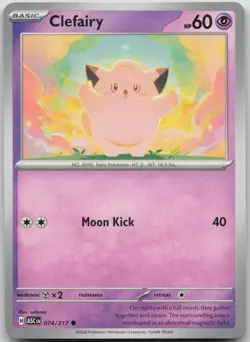 Clefairy 074/217 Common Ascended Heroes Pokemon Near Mint - Image 1