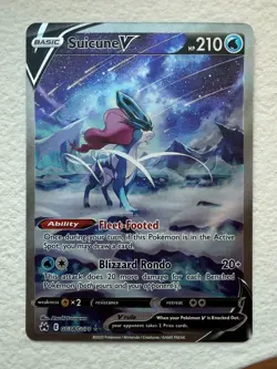 Pokemon TCG Crown Zenith Suicune V Ultra Rare GG38/GG70 Holo NM/M - Image 1