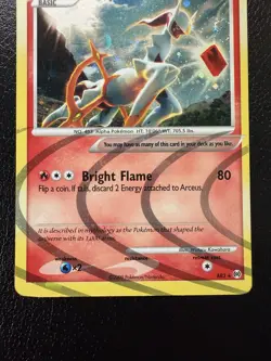 Arceus AR3 Fire Type Platinum Arceus Holo Rare Pokemon TCG With Swirl🌀 MP - Image 3