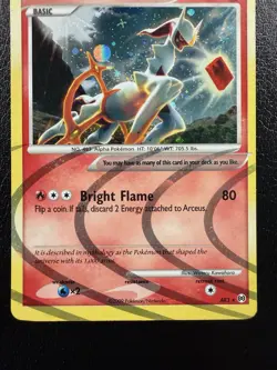Arceus AR3 Fire Type Platinum Arceus Holo Rare Pokemon TCG With Swirl🌀 MP - Image 4
