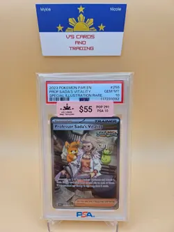 Prof. Sada's Vitality Pokemon Paradox Rift #256 Special Illustration Rare PSA 10 - Image 1