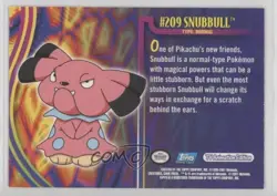 Snubbull Topps Pokemon TV Animation Edition Johto Series 1 #209 2001 - Image 2