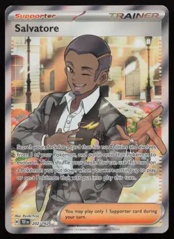 Salvatore 202/162 Full Art Ultra Rare Temporal Forces Pokemon English NM - Image 1
