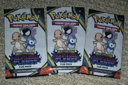 3x (3) POKEMON PHANTASMAL FLAMES MEGA EVOLUTION FUN PACK PROMO BRAND NEW SEALED - Image 1