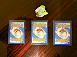 Pokemon TCG Ascended Heroes Promos Totodile, Tepig, Chikorita + Pin Badge. - Image 2