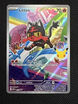Pokemon 30th Anniversary Full Art Promo Set - Rowlet, Litten, Popplio - Image 5