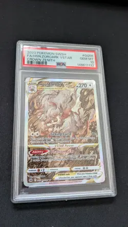 Zoroark PSA 10 GEM MINT 2023 Pokemon Crown Zenith HISUIAN VSTAR GG56 Full Art - Image 1