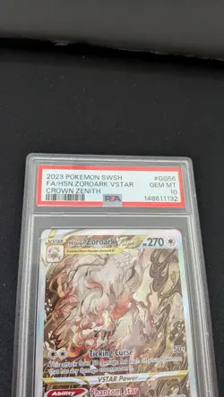 Zoroark PSA 10 GEM MINT 2023 Pokemon Crown Zenith HISUIAN VSTAR GG56 Full Art - Image 2