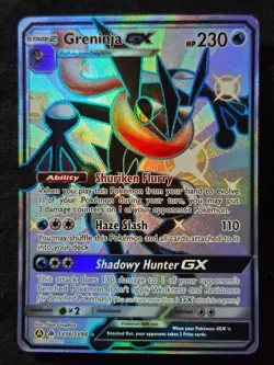 Greninja GX SV56/SV94 Hidden Fates Shiny Full Art Near Mint Pokemon Card - Image 1