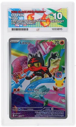 Litten Black Star Pokemon First Partner Illustration Series 1 MEP 044 Ace 10 🐱 - Image 1