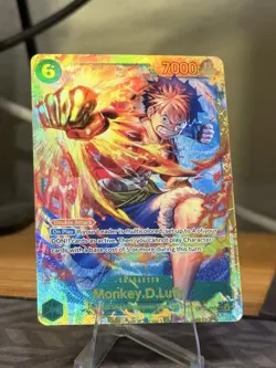 MONKEY D LUFFY OP13-118 Carrying On His Will SEC RARE Foil English 6 7000 - Image 1