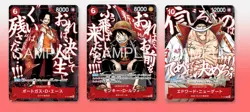 PREORDER One Piece Card Game Saikyo Jump Promo Card Luffy, Ace & Whitebeard - Image 1