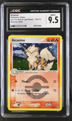 Pokemon Arcanine 18/112 Reverse Holo EX Fire Red & Leaf Green - CGC 9.5 - Image 1