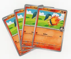 4x Ethan's Cyndaquil 032/182 x4 - Destined Rivals - Pokemon TCG - Playset- NM - Image 1