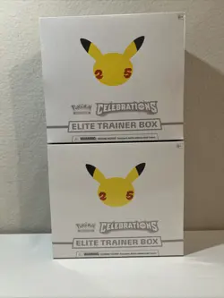 Pokemon Celebrations Elite Trainer Box ETB 25th Anniversary Sealed Lot Of 2 - Image 1