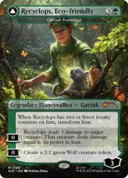 Recyclops, Eco-friendly - Garruk Relentless -Foil Near Mint MTG Secret Lair - Image 1