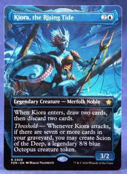 Kiora, the Rising Tide (Borderless) - MTG - Foundations FDN - NM - Image 1