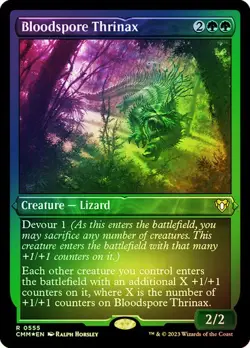 Magic The Gathering MTG BLOODSPORE THRINAX ETCHED FOIL Commander Masters NM - Image 1
