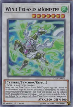 Wind Pegasus @Ignister - IGAS-EN042 - Super Rare - 1st Edition Near Mint Yugioh! - Image 1