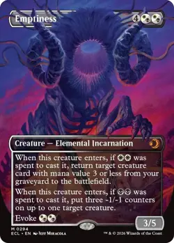 Emptiness (Borderless) | 294 | MTG | Lorwyn Eclipsed | Normal | 50% Off 2nd Item - Image 1