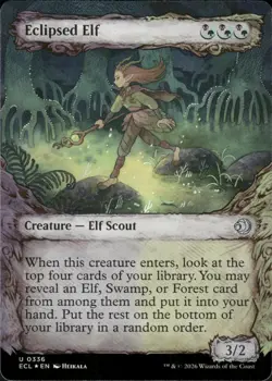 Eclipsed Elf (Showcase) | 336 | MTG | Lorwyn Eclipsed | Foil | 50% Off 2nd Item - Image 1