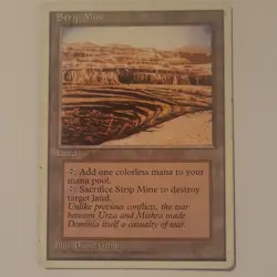 Magic: The Gathering Strip Mine Antiquities 1995 Uncommon Land English Wizards - Image 1