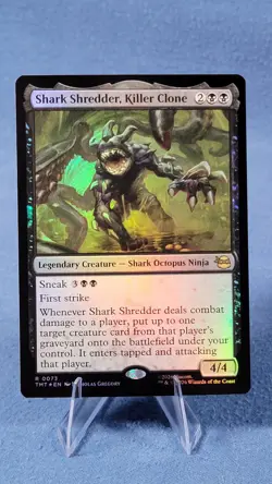 MTG Shark Shredder, Killer Clone (73/343) Teenage Mutant Ninja Turtles NM FOIL - Image 1