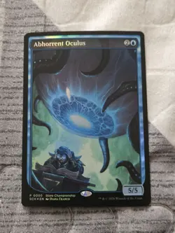 MTG magic cards 1x Abhorrent Occulus - FOIL textless promo Store Championship - Image 1