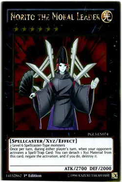 Norito the Moral Leader - PGL3-EN074 - Gold Rare - 1st Edition Near Mint Yugioh! - Image 1