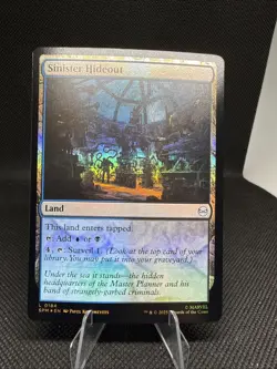 Sinister Hideout | 0184 | MTG | Marvel's Spider-Man | Foil | 50% off 2nd Card - Image 1