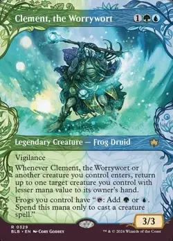 Clement, the Worrywort - Extended Art Showcase BLB NM MTG - Image 1