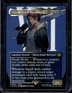 MTG - Squall, SeeD Mercenary - FOIL Borderless - Final Fantasy - FIN 0402 Magic - Image 1